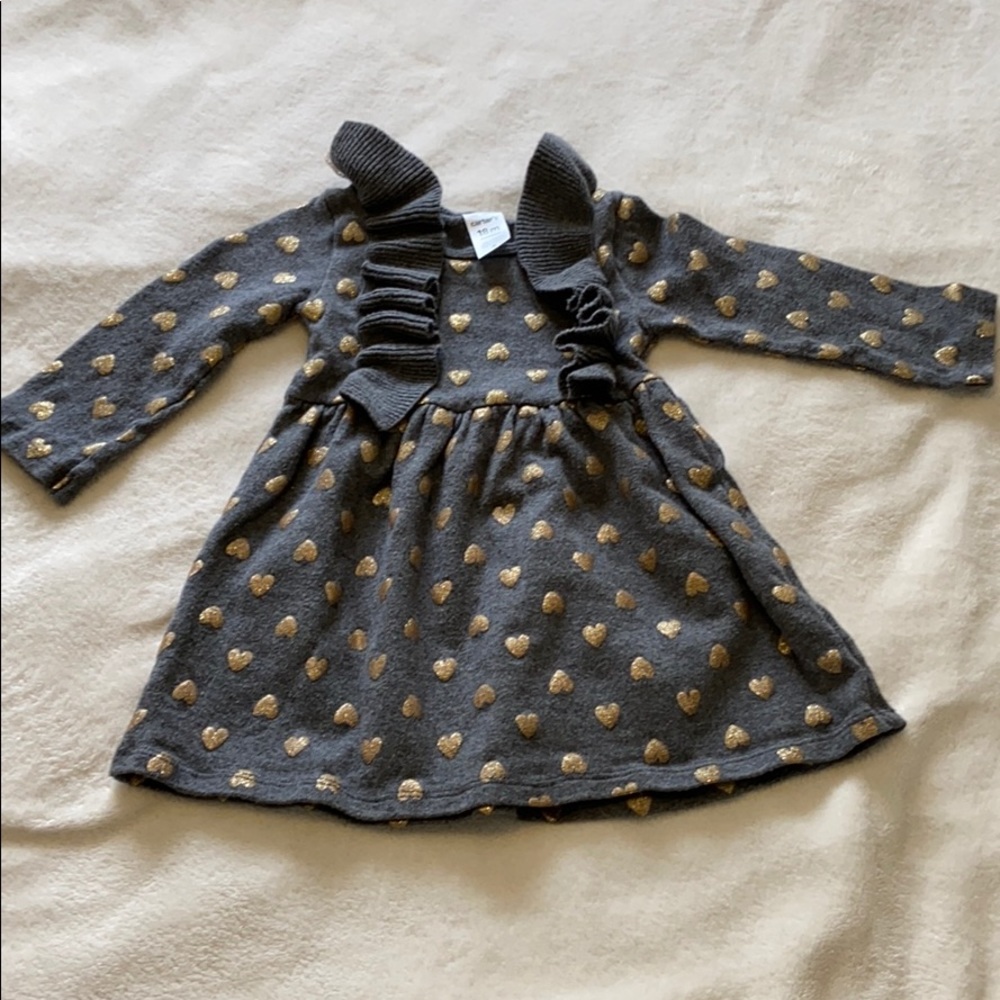 3/$12 SALE Gold Heart Dress